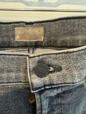 MOTHER High-Rise Grey Denim Jeans